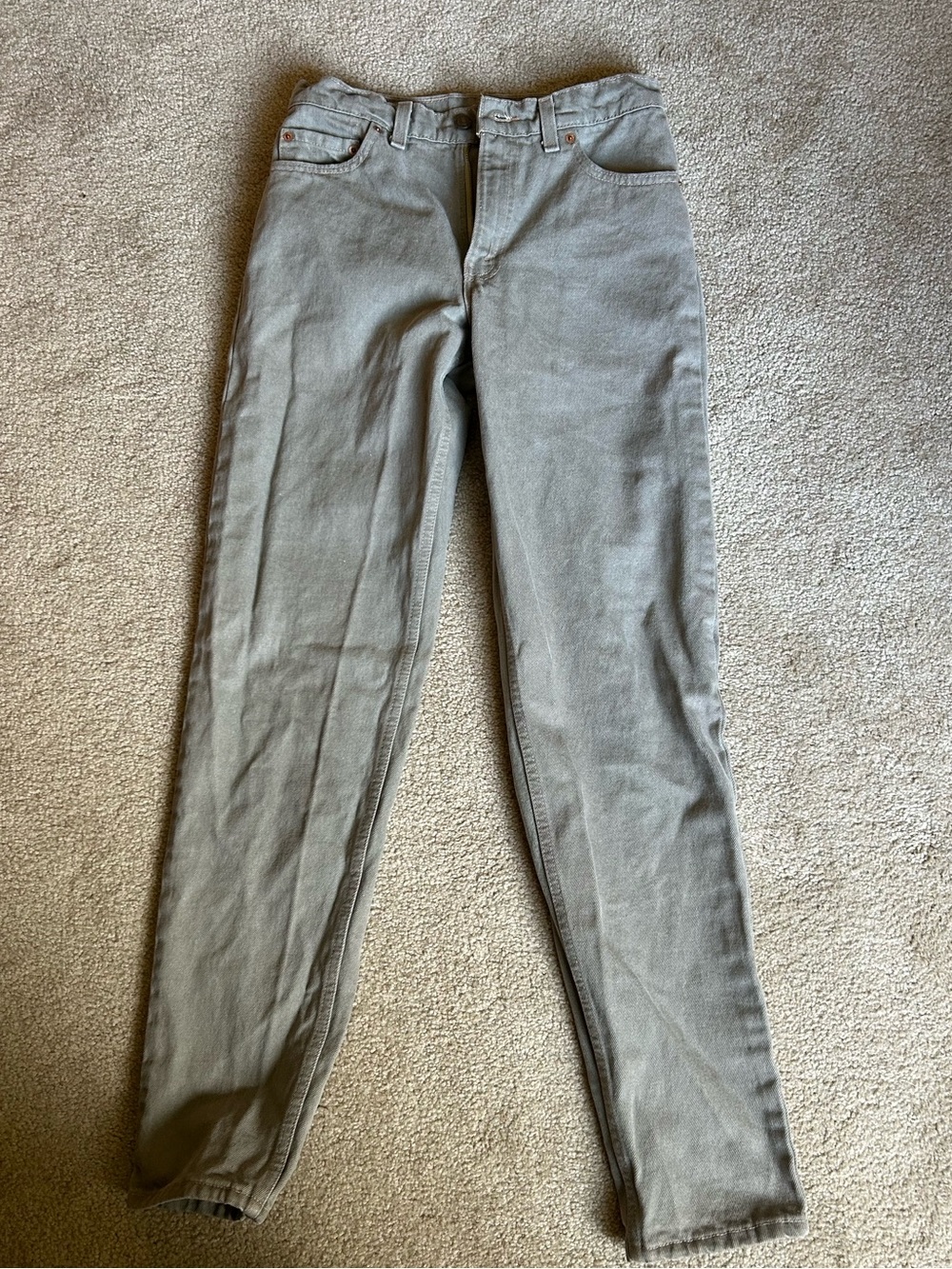 Men's Slim Straight Pants in Light Olive